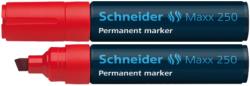 Schneider Permanent marker SCHNEIDER Maxx 250, varf tesit 2+7mm - rosu (S-125002) - viamond