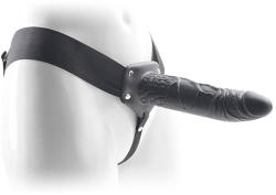 Toyz4Lovers Унисекс пенис колан с отвор Real Rapture Air Feeling 8" черен