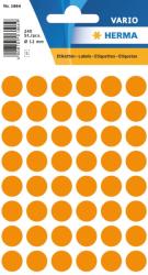  Herma No. 1864 neon narancssárga színű, 13 mm átmérőjű öntapadó jelölő címke (jelölő pötty, jelölő pont) - 240 címke / csomag - 5 ív / csomag (Herma 1864)