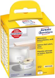 Avery Zweckform No. AS0722400 fehér színű 36 x 89 mm méretű, nyomtatható öntapadós tekercses címzés címke, permanens ragasztóval - kiszerelés: 260 címke / tekercs, 2 tekercs / doboz