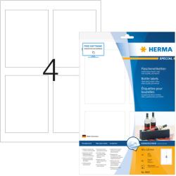  Herma No. 8882 fehér színű 90 x 120 mm méretű, tintasugaras nyomtatóval nyomtatható, fényes felületű öntapadós borosüveg címke, permanens ragasztóval A4-es íven - kiszerelés: 40 címke / 10 ív
