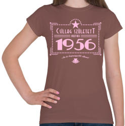 printfashion csillag-1956-pink - Női póló - Mogyoróbarna (548214)