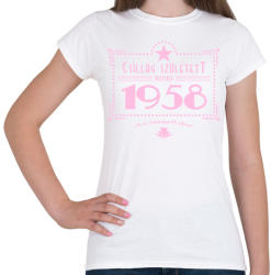 printfashion csillag-1958-pink - Női póló - Fehér (548488)