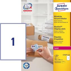  Avery Zweckform No. L7167-100 fehér színű 199, 6 x 289, 1 mm méretű, lézernyomtatóval nyomtatható, öntapadós etikett címke, permanens ragasztóval A4-es íven - kiszerelés: 100 címke / 100 ív