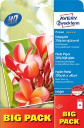 AVERY No. 2739 tintasugaras 210 x 297 mm (A4) méretű, 250 g -os prémium minőségű magasfényű fotópapír - 40 ív / csomag (Avery 2739)