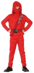 MaDe Ninja jelmez piros ruhában - L-es méret (861380)