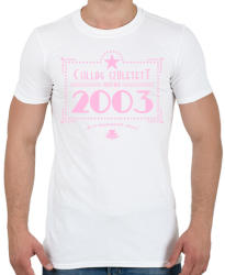 printfashion csillag-2003-pink - Férfi póló - Fehér (555351)