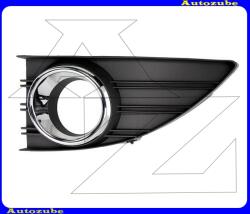 RENAULT FLUENCE 2009.10-2012.08 Első lökhárító rács bal ködlámpás, fekete, króm kerettel W161060