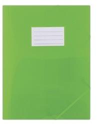 DONAU Mapa plastic cu elastic pe colturi, cu eticheta, 480 microni, DONAU - verde transparent (DN-8568001PL-06) - ihtis