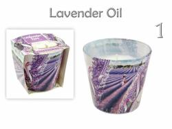  Illatos gyertya pohárban Lavender Kiss 8, 5cm 2féle illatban