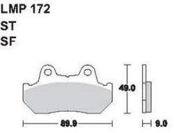 AP RACING fékbetét első HONDA CN 250 Scooter 1988-1992 172 ST