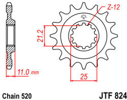 JT Sprockets 824.16 JTF első lánckerék