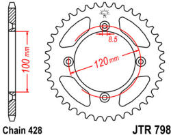 JT Sprockets 798.52 JTR hátsó lánckerék acél