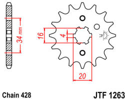 JT Sprockets 1263.15 JTF első lánckerék