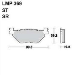 AP RACING fékbetét hátsó YAMAHA FJR 1300 ABS 2003-2005 369 SR