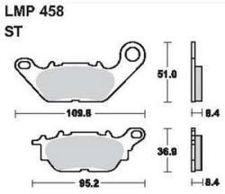 AP RACING fékbetét első YAMAHA 135 Crypton X -2008 458 ST