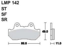 AP RACING fékbetét hátsó HONDA GL 1200 DX Gold Wing -1986 142 ST