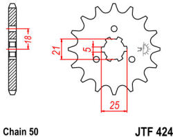 JT Sprockets 424.16 JTF első lánckerék