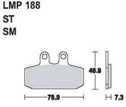 AP RACING fékbetét első SIMSON 125 -2001 188 ST