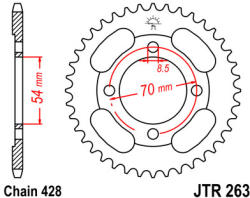 JT Sprockets 263.45 JTR hátsó lánckerék acél