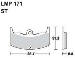 AP RACING fékbetét hátsó HONDA CBX 400 F F2 F2C -1982 171 ST