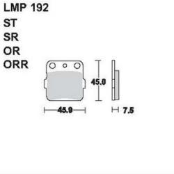 AP RACING fékbetét hátsó SUZUKI LT 250 SK SL 1989-1990 192 OR