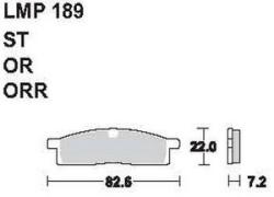 AP RACING fékbetét első YAMAHA TT-R 125 LW -2000 189 OR