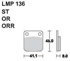 AP RACING fékbetét első KAWASAKI KVF 360 Prairie 2x4 4x4 -2003 1