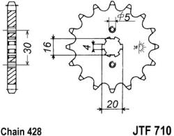 JT Sprockets 710.15 JTF első lánckerék