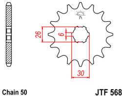 JT Sprockets 568.17 JTF első lánckerék