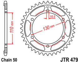 JT Sprockets 479.41 JTR hátsó lánckerék acél