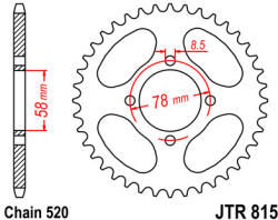 JT Sprockets 815.38 JTR hátsó lánckerék acél