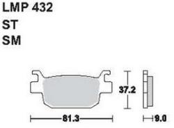 AP RACING fékbetét hátsó HONDA NSS 250 -2005 432 ST
