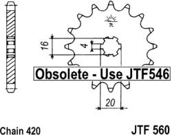 JT Sprockets 560.13 JTF első lánckerék