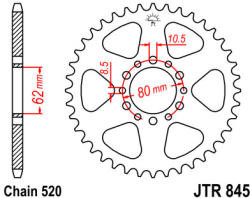 JT Sprockets 845.48 JTR hátsó lánckerék acél