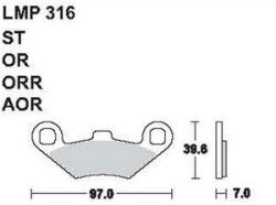 AP RACING fékbetét első POLARIS 200 Phoenix -2005 316 AOR