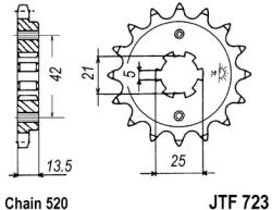 JT Sprockets 723.14 JTF első lánckerék