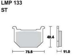 AP RACING fékbetét első SUZUKI GN 400 T TZ X XX TT -1980 133 ST