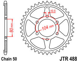 JT Sprockets 488.38 JTR hátsó lánckerék acél