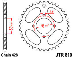 JT Sprockets 810.46 JTR hátsó lánckerék acél