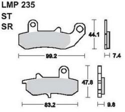 AP RACING fékbetét hátsó SUZUKI RG 125 F Gamma 1992-1996 235 ST