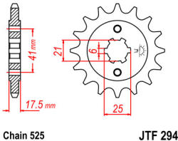 JT Sprockets 294.14 JTF első lánckerék