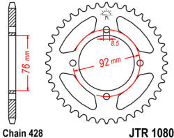 JT Sprockets 1080.46 JTR hátsó lánckerék acél