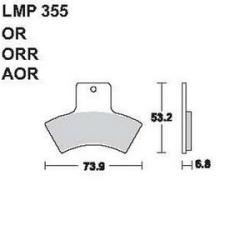 AP RACING fékbetét hátsó POLARIS 455 Diesel EBS 4x4 -1999 355 AO