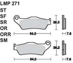 AP RACING fékbetét első KTM EXC 525 Racing 2003-2003 271 OR