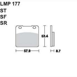 AP RACING fékbetét hátsó SUZUKI GSX 1100 EF 1985-1985 177 ST