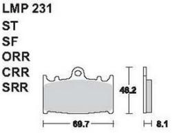 AP RACING fékbetét első KAWASAKI KR-1 250 S 1990-1990 231 ST