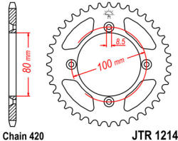 JT Sprockets 1214.47 JTR hátsó lánckerék acél