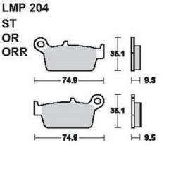 AP RACING fékbetét hátsó HONDA CR 80 R RB 1996-2002 204 ORR