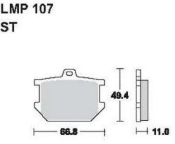 AP RACING fékbetét első YAMAHA XS 750 1977-1980 107 ST